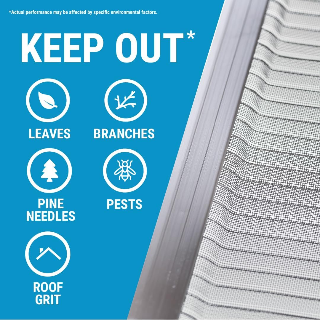 Gutter guards keep out leaves, branches, pine needles, pests, and roof grit